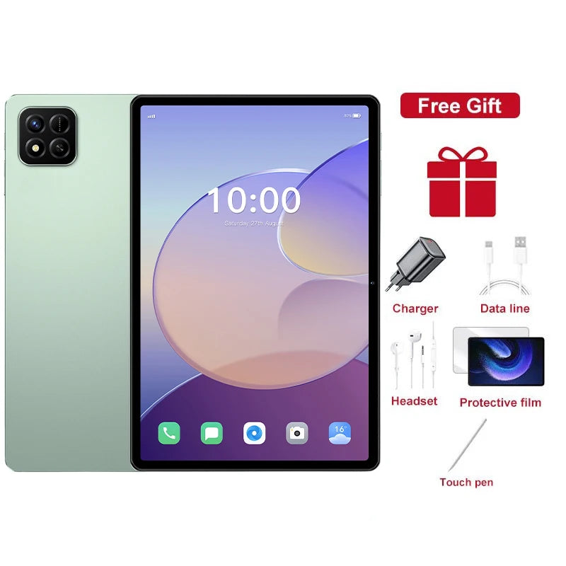2026 Original Pad 7S Pro Tablet 10.1" HD Android 4GB+32GB Global Version Gaming Tab 4000mAh Dual SIM Children Kids Tablet PC