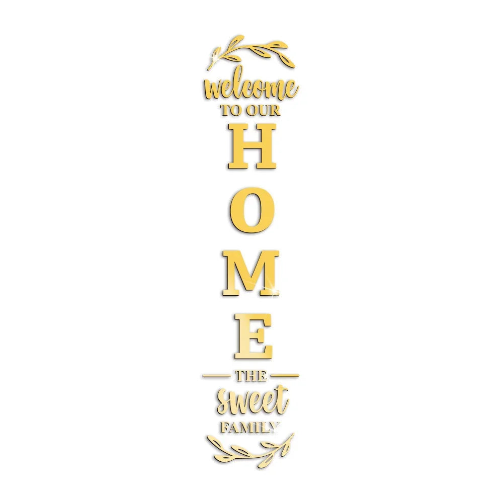 English Letters Home Letter Signs Acrylic Mirror Wall Stickers Wall Decorations for Living Room Bedroom Home Decor Wall Decals