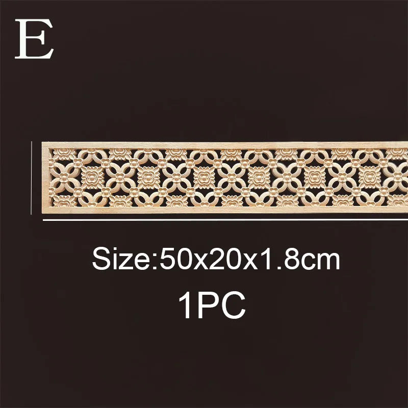 Decorative Wood Molding wood Carved Corner Onlay Applique Frame Cabinet Home Decor Figurines Wall Art Furniture Accessories