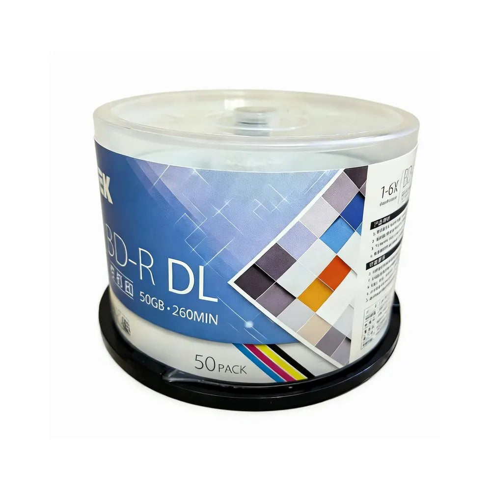 BD-R 50GB 1-6X Blue Ray Disc BDR 50g Bluray Inkjet Printable 50Pcs/lot