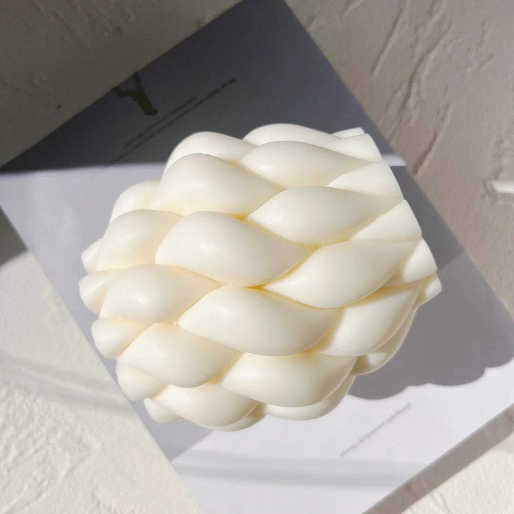 Twirl Raindrop Shape Candle Mold Aesthetic Swirl Home Decor Molds Geometric Curved Pillar Silicone Candles Mould