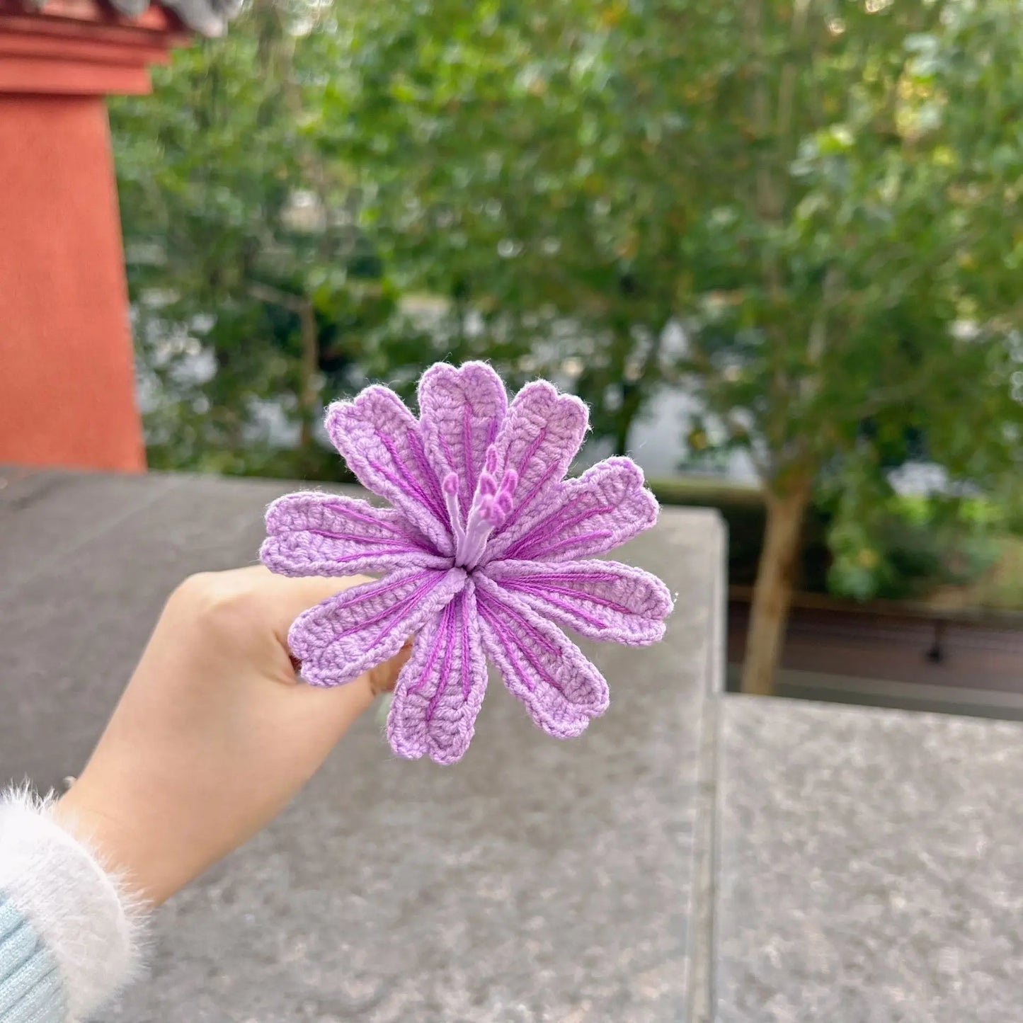 Creative Crochet Bouquet Cute Knitted Flower Lovely Artificial Flower Wedding Home Decor Valentine's Day Gifts