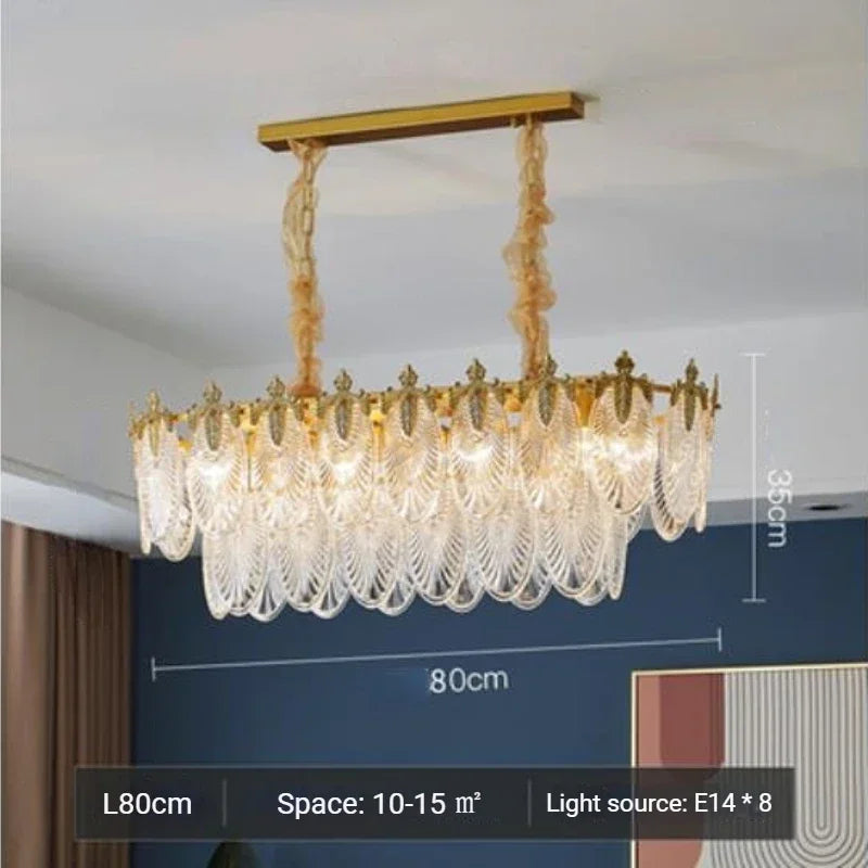Modern Leaves Glass Ceiling Hanging Chandeliers Led Round Pendant Lights For Living Dining Room Bedroom Lamps Home Decor Lustre