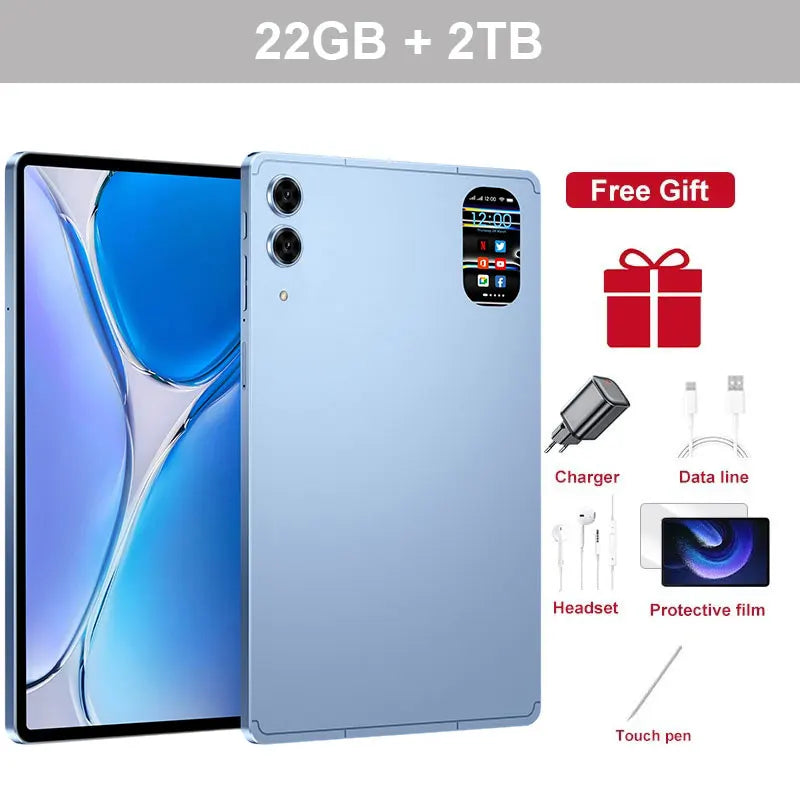 New Pad 7S Pro Tablet PC 22GB+2TB Original 10000mAh Dual SlM Card Global Version 10.1HD Screen Android 15 Tab Children's Tab