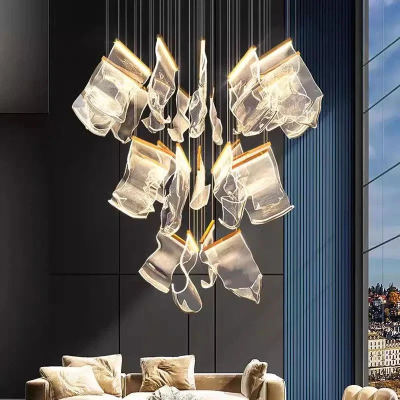 Modern home decor led lights pendant light lamps forstaircase Chandeliers for living room hanging light indoor lighting