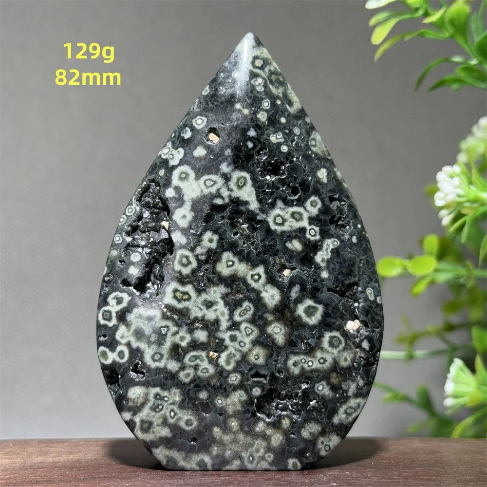 Natural Ancient Ocean Jasper Crystalline Cluster Free Form Torch Mineral Rock Spirit Energy Witchcraft Healing Home Decor Gift
