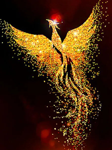 HUACAN 5D Phoenix Diamond Embroidery Animal Full Square Round Painting Bird Mosaic Rhinestone Pictures Home Decor