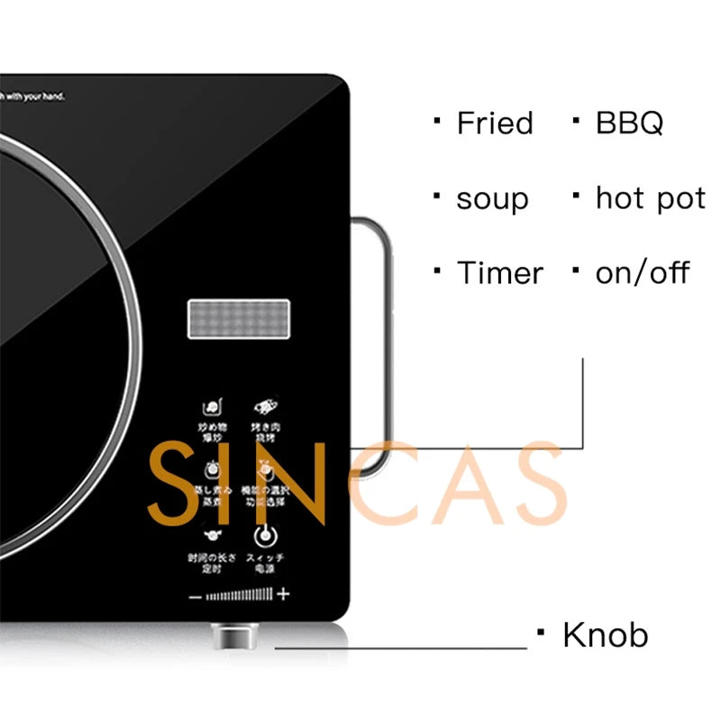110V-220V High-power 2200W Electric Ceramic Stove Intelligent Induction Cooker Electromagnetic Stove Adjustable Temperature