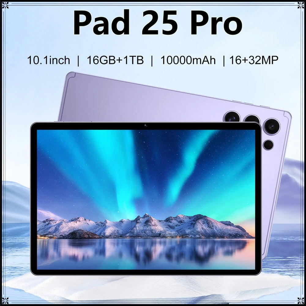 Pad 25 Pro Tablets Original Android 15 Tablet PC 22GB+2TB High-end 5G Dual SIM WiFi GPS Kids Children's Global Version Tab