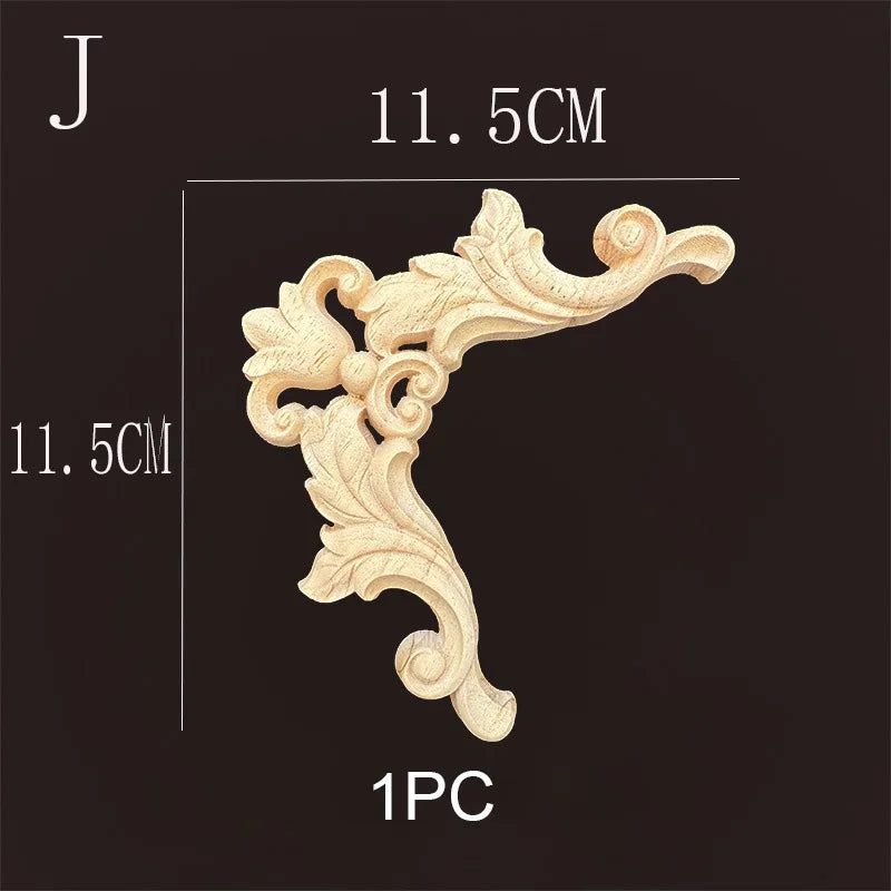 Wood Corner Joint Appliques Molding Home Decor Items Background Wall Decoration for Living Room Wooden Furniture Accessories