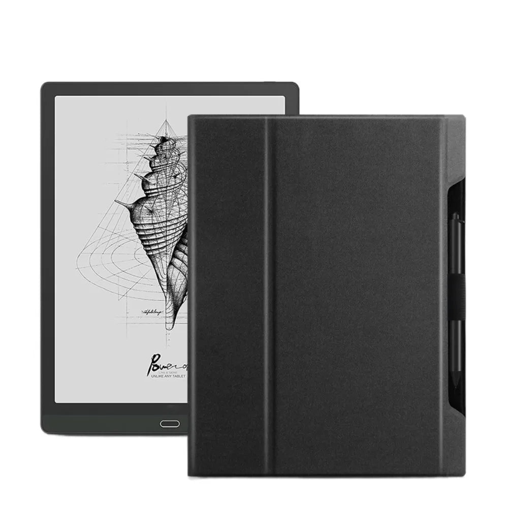 Foldable E-Reader Case Paste Type Wear-resistant Folio Cover Anti-fall Leather Protective Shell for Onyx BOOX MAX Lumi/MAX3