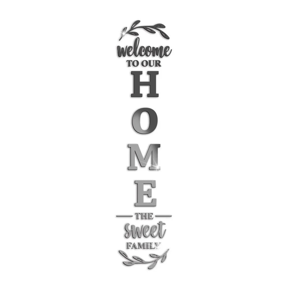 English Letters Home Letter Signs Acrylic Mirror Wall Stickers Wall Decorations for Living Room Bedroom Home Decor Wall Decals