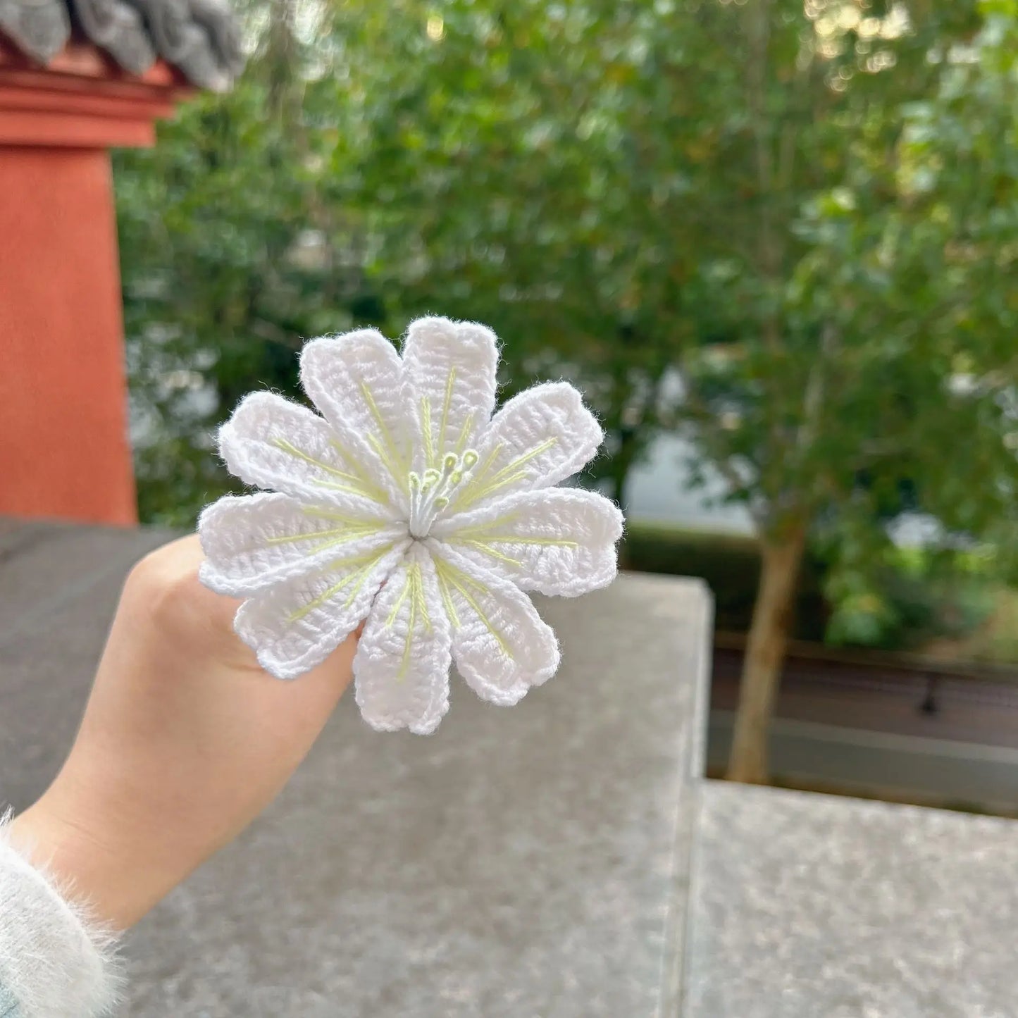 Creative Crochet Bouquet Cute Knitted Flower Lovely Artificial Flower Wedding Home Decor Valentine's Day Gifts