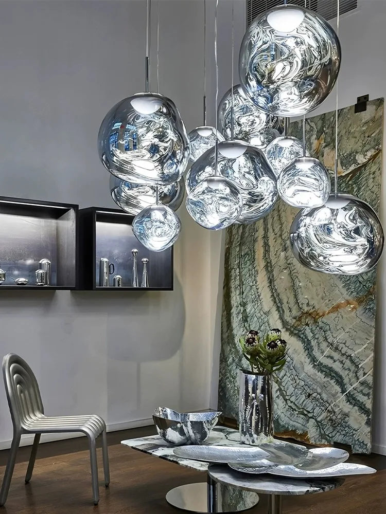 Original Lava Lamp Acrylic LED Chandeliers Restaurant Pendant lamp Long Staircase Villa Home Decor Lighting Fixture Luminaries