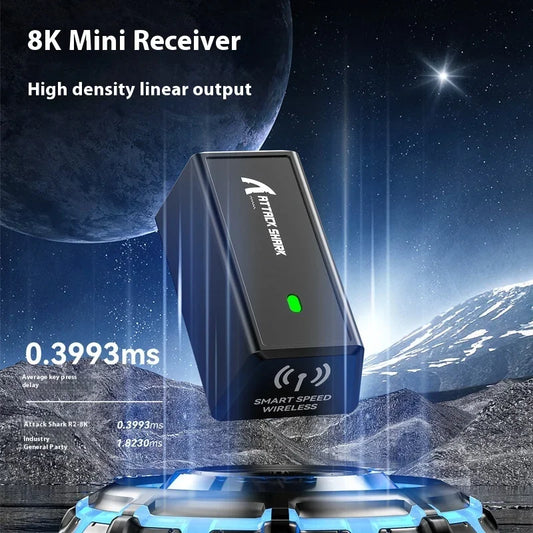 Attack Shark R6 8k Wireless 38G Lightweight Mouse PAW3950max 30K DPI Optical Switch 0.39m Low Latency Wired Gaming Mouse Gift