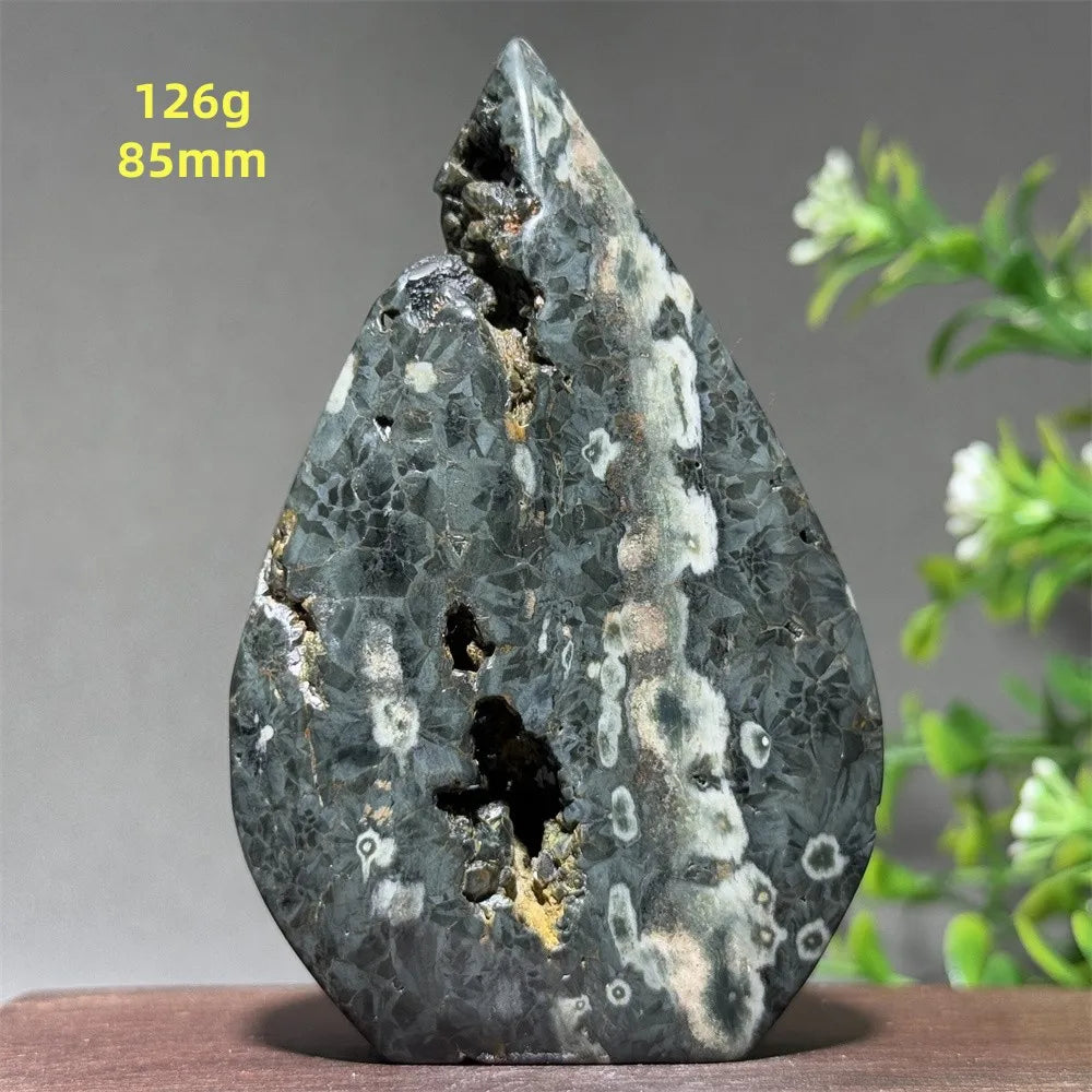 Natural Ancient Ocean Jasper Crystalline Cluster Free Form Torch Mineral Rock Spirit Energy Witchcraft Healing Home Decor Gift