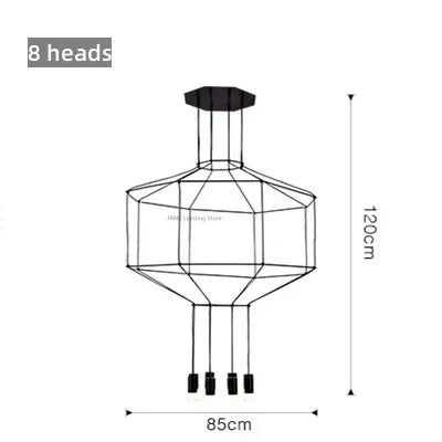 Italy Designer Acrylic Luxury LED Pendant Lamp Living Room Restaurant Bedroom Staircase Simple Line Chandelier Home Decor Light
