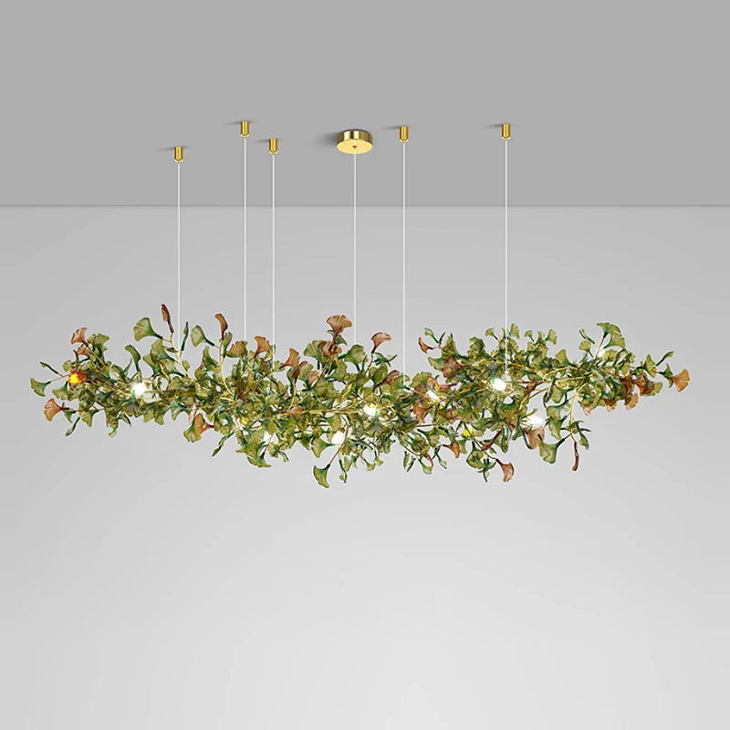 Custom Modern Ginkgo Chandelier - Luxury Glass Lighting for Dining Room, Living Room & Villa Home Decor