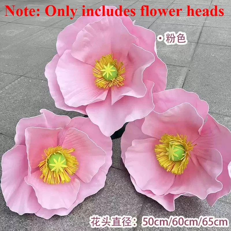 3PCS Large Paper Flowers Giant Artificial Flower Wedding Decoration Customized Artificial Flower Window Display Party Home Decor