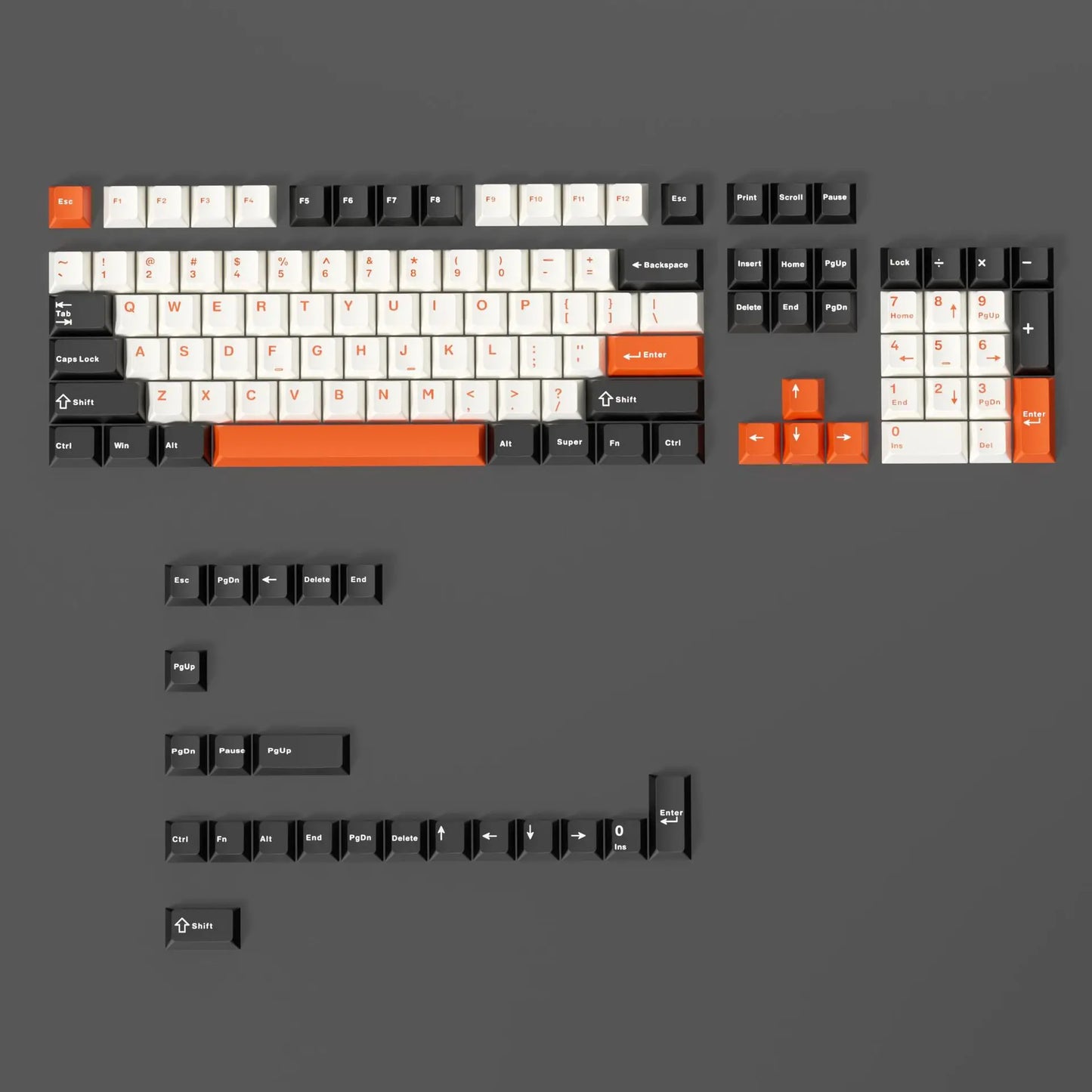 120 Keys Minimalist Style White Double Shot PBT Keycaps Cherry Profile Key cap for Cherry MX Switches Mechanical Gaming Keyboard