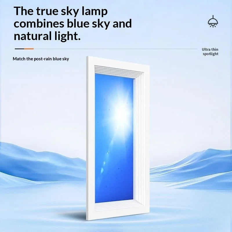 Modern Minimalist Recessed LED Sky Ceiling Light Sky Blue Simulation Sunlike Daylight Lamp for Kitchen Bathroom Home Decor