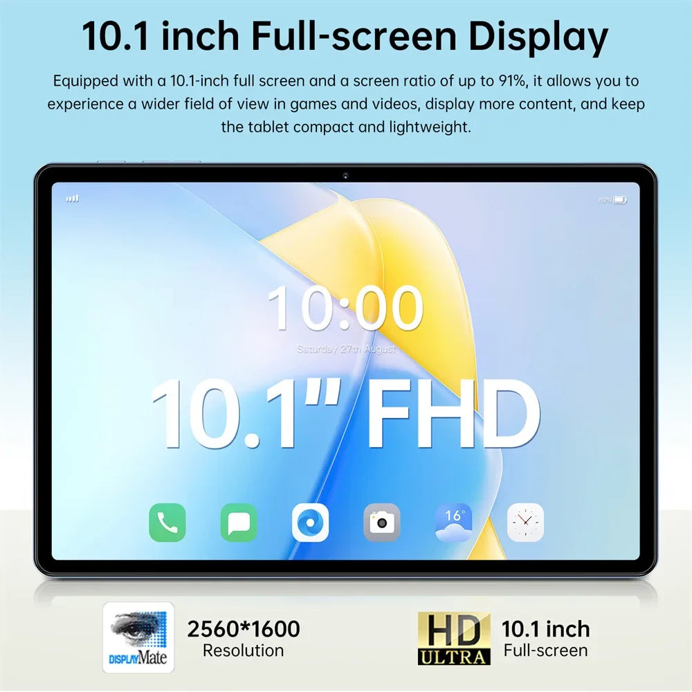 New Pad 7 Pro Hot Tablet PC 10000mAh Children's Gifts 10.1" Tab Original 5G Dual SIM 22GB+2TB Android 15 Cheap Kids Tablets