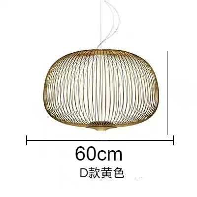 Ameican Birdcage Villa Metal LED Pendant Light Design Artistic Style Lamp for Home Decor Hotel Exhibition Living Room Chandelier