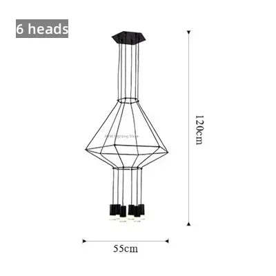 Italy Designer Acrylic Luxury LED Pendant Lamp Living Room Restaurant Bedroom Staircase Simple Line Chandelier Home Decor Light