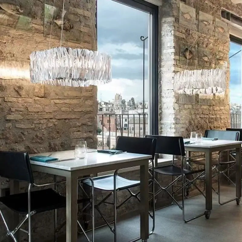 Italy Restaurant High-end Accordion LED Pendant Lights Personality Art for Living Room Chandelier Bedroom Home Decor Lamp Design