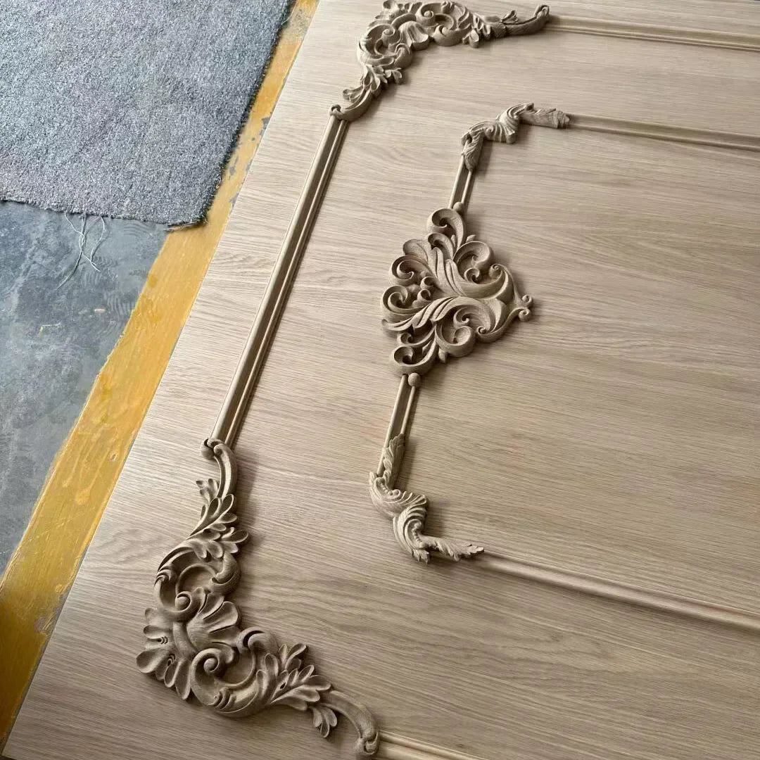 Wood Corner Joint Appliques Molding Home Decor Items Background Wall Decoration for Living Room Wooden Furniture Accessories