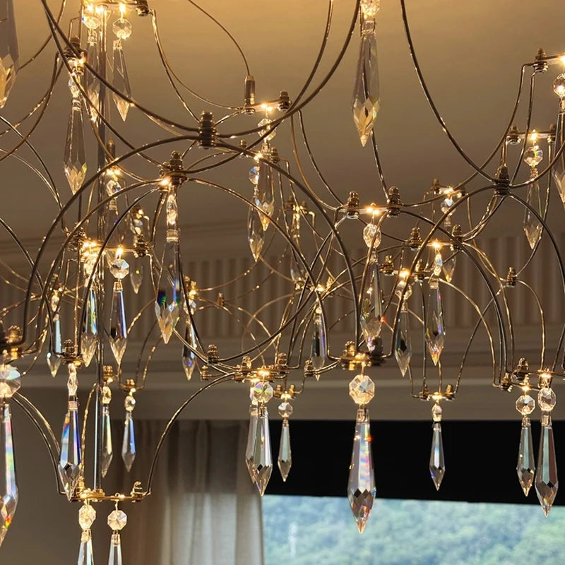 Modern Pendant Light Crystal Chandelier for Living Dining Room Bedroom Hanging Lamps For Ceiling Home Decor Lighting Chandelier
