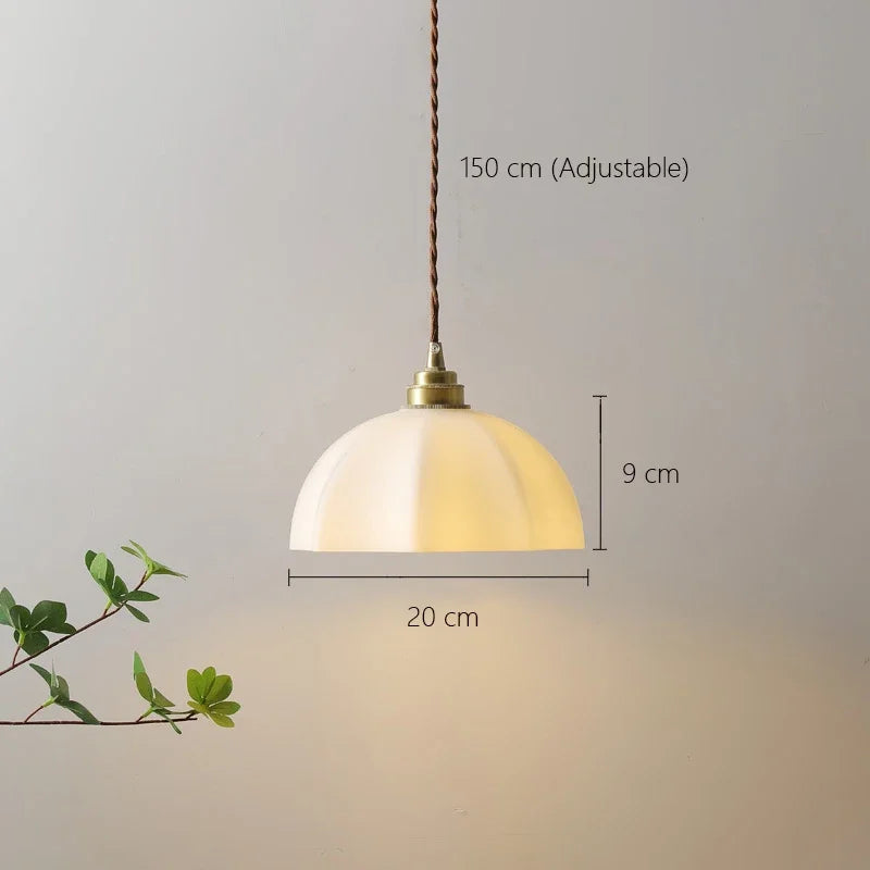 Modern Style LED Pendant Lamp Copper Glass Hanging Lamp Home Decor Living Dining Room Bedroom Kitchen Wire Chandelier Fixtures