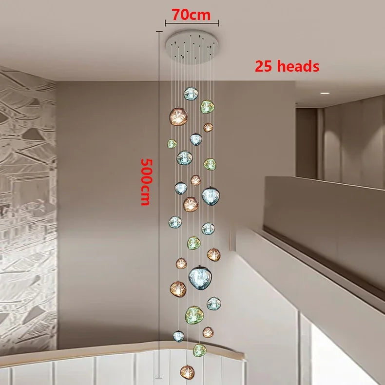Modern home decor led lights pendant light lamps forstaircase Chandeliers for living room hanging light indoor lighting