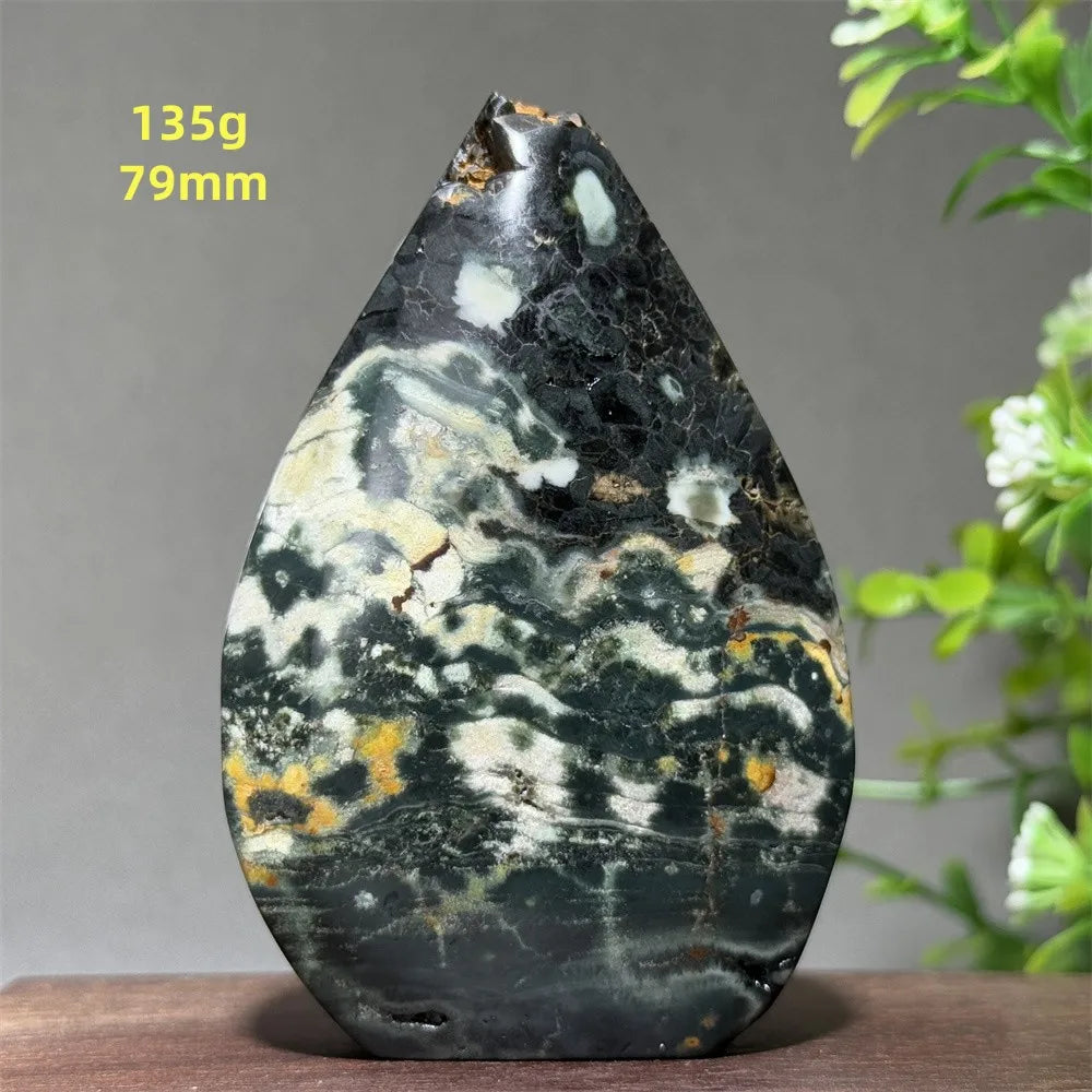 Natural Ancient Ocean Jasper Crystalline Cluster Free Form Torch Mineral Rock Spirit Energy Witchcraft Healing Home Decor Gift