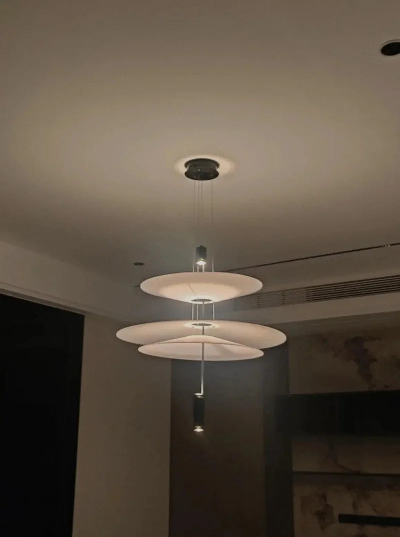 Nordic Flying Saucer LED Chandelier Personality Home Decor Hanging Lamp Dining Table Bar Living Room Artistic UFO Pendant Lamp