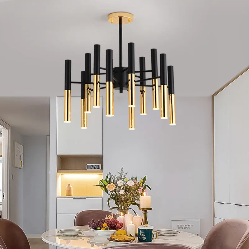 Post-modern Minimalist LED Ceiling Chandelier Lamps Concise Stick Suspension Pendant Lights Home Decor Items Living Room Bedroom