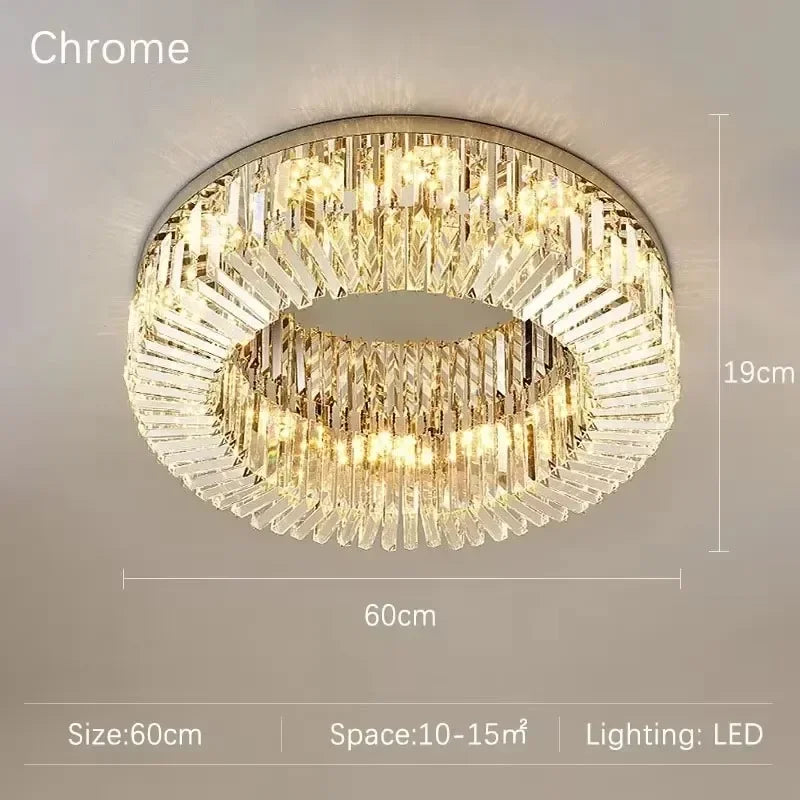 European Style Crystal Pendant Lamps for Bedroom Ceiling Modern Home Decor Ornaments Interior LightingLiving Room Lamps