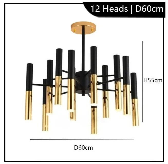 Post-modern Minimalist LED Ceiling Chandelier Lamps Concise Stick Suspension Pendant Lights Home Decor Items Living Room Bedroom