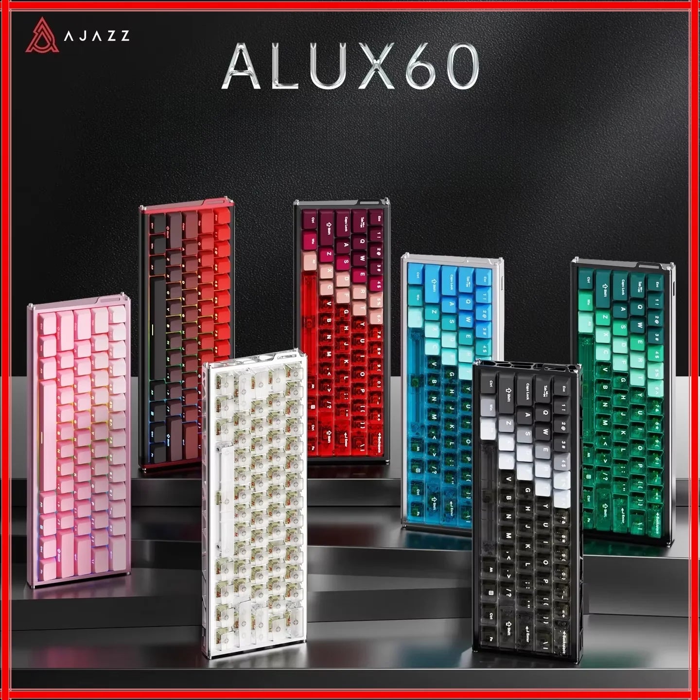 AJAZZ ALUX60 Aluminum Magnetic Mechanical Keyboard 0.125ms Latency RT 0.01mm 8K Rapid Trigger Gaming HotSwap Gamer Keyboard