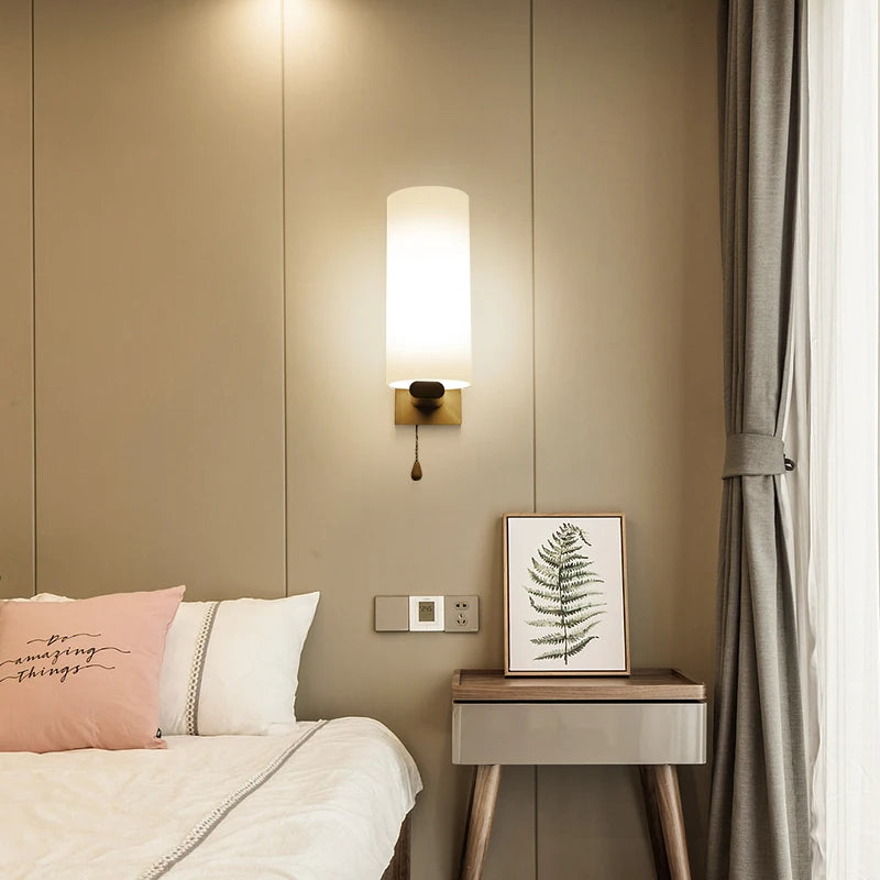 Modern LED Wall Lamps Wooden Lights Bedroom Bedside Stairs Corridor Interior Mounted Lighting Sconce Home Decor Light Fixtures