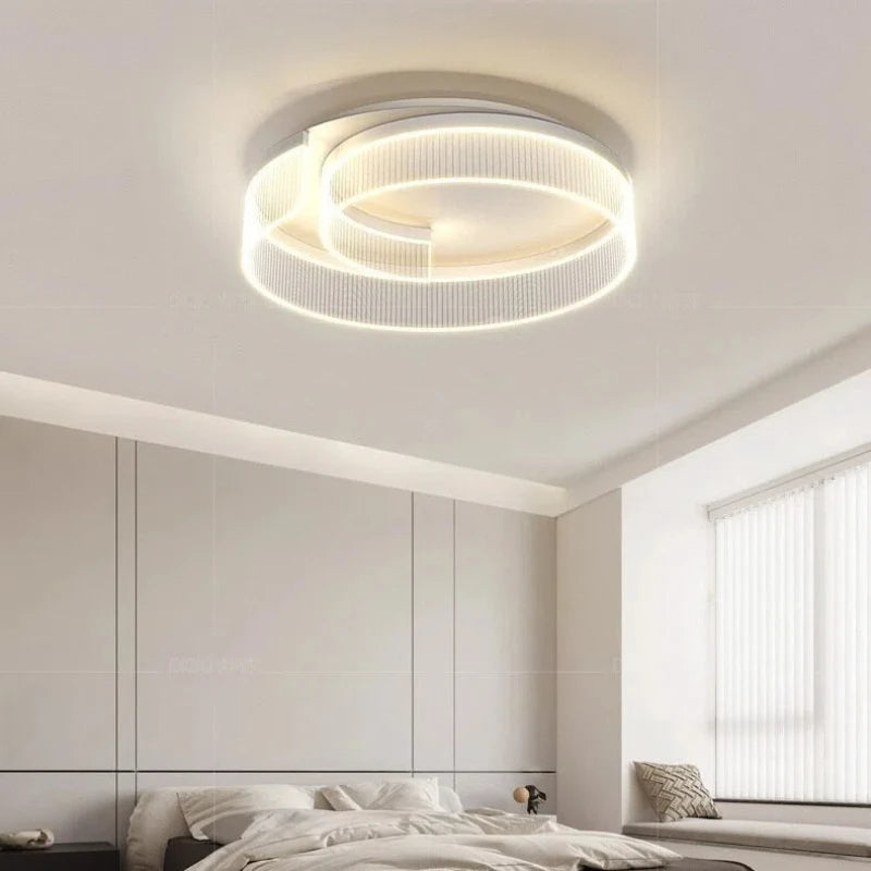 Modern Minimalist LED Ceiling Chandeliers Lamps Cream Eye Protection Pendant Lights Home Decor Bedroom Dinning Lighting Fixtures