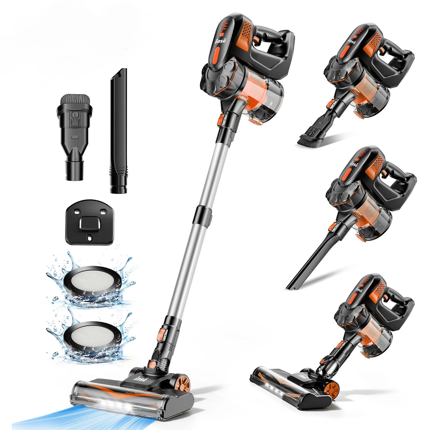 INSE V770 Cordless Stick Vacuum Cleaner, 25Kpa 6-in-1 Lightweight Handheld Vacuum