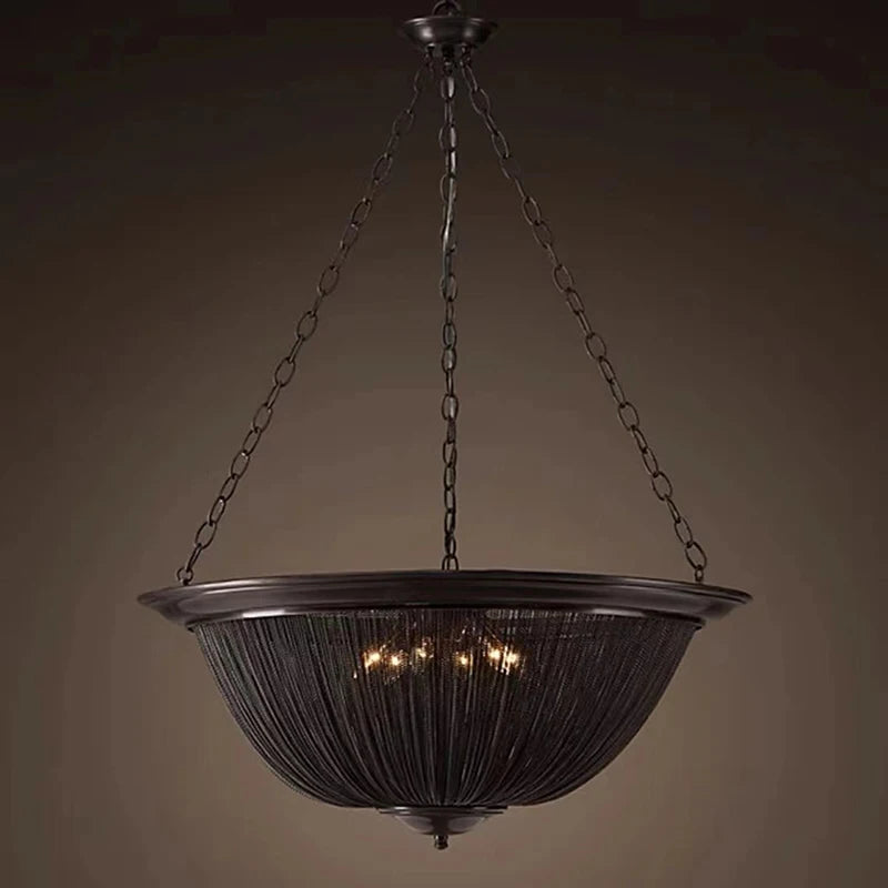 Led Black American Tassel Ceiling Chandelier 2026 Designer Home Decoration Lustres Dimmable Home Decor Lamps for Living Room
