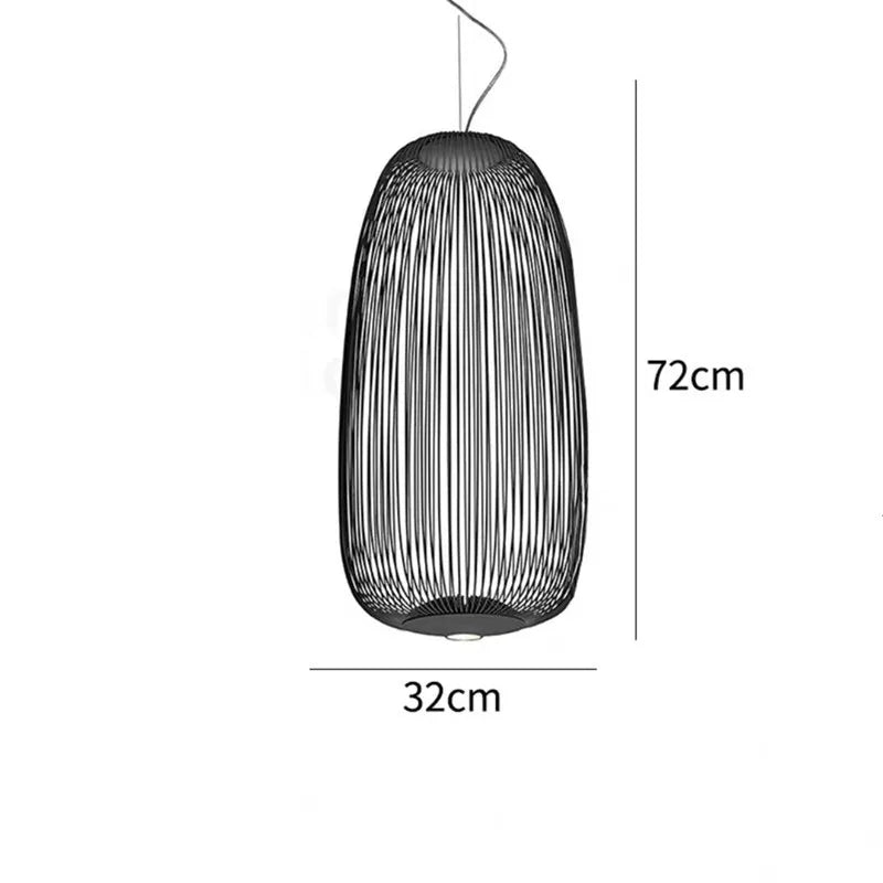 Italian Pendant Lamp minimalist Birdcage Hanging Light Designer Foscarini Spokes 1/2 Light  Home Decor stairway spot lighting