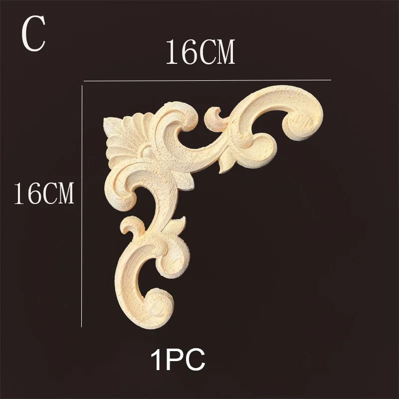Wood Corner Joint Appliques Molding Home Decor Items Background Wall Decoration for Living Room Wooden Furniture Accessories