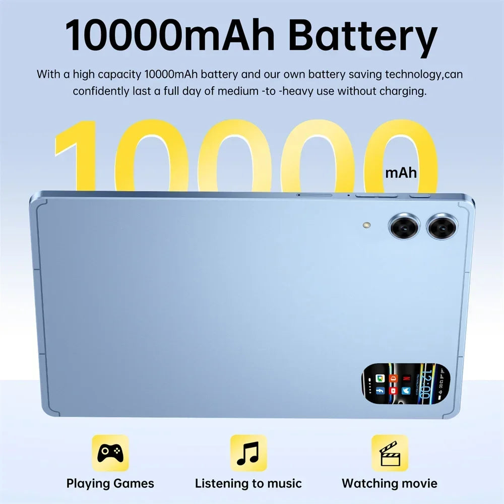 New Pad 7S Pro Tablet PC 22GB+2TB Original 10000mAh Dual SlM Card Global Version 10.1HD Screen Android 15 Tab Children's Tab