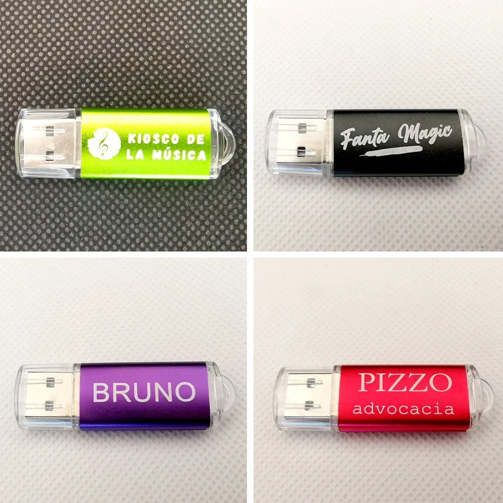Free Custom Logo 20PCS/lot Pen Drive 8GB 4GB 2GB 1GB USB Flash Drive 16GB Flash Disk 128MB 256MB 512MB Memory Flash Disk 2.0