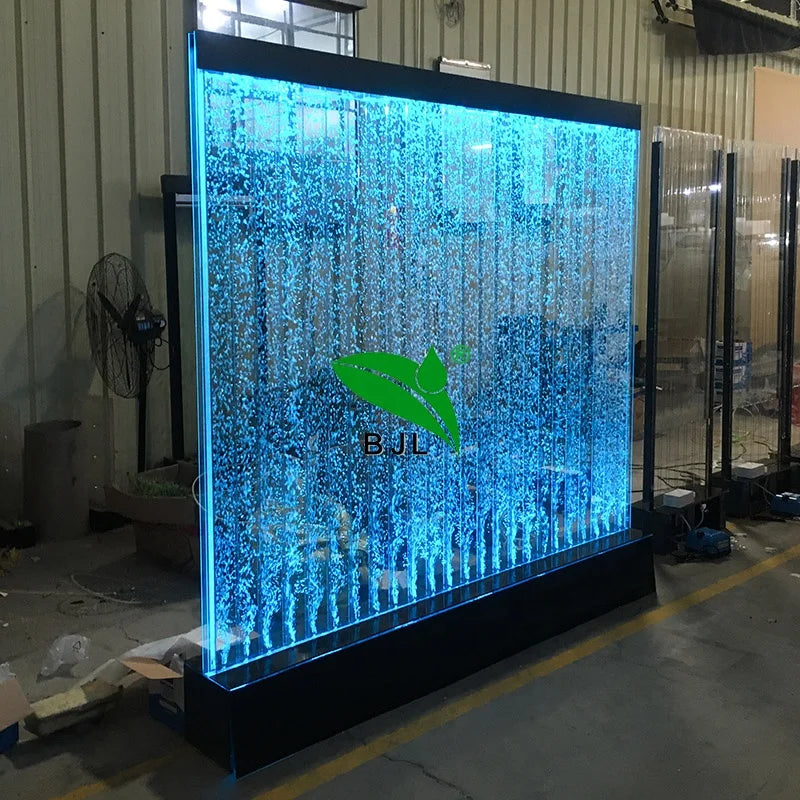 Customization.Modern Luxury Led Acrylic Aquarium Water Bubble Wall Screen Room Divider Home Decor