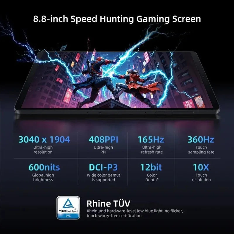 Gaming Tablet 2025 Lenovo Legion Y700 4th Gen Snapdragon 8 Elite 8.8" 165Hz Display 7600mAh 68W Charging Gaming Tablet TB322FC