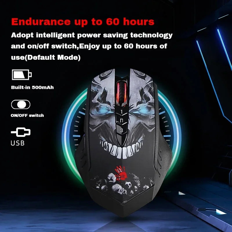 Bloody R80 Plus Wireless RGB Mouse BC3332-5 Sensor 60 Hours Long Battery Life Business Office E-sports Gaming Mouse Gifts